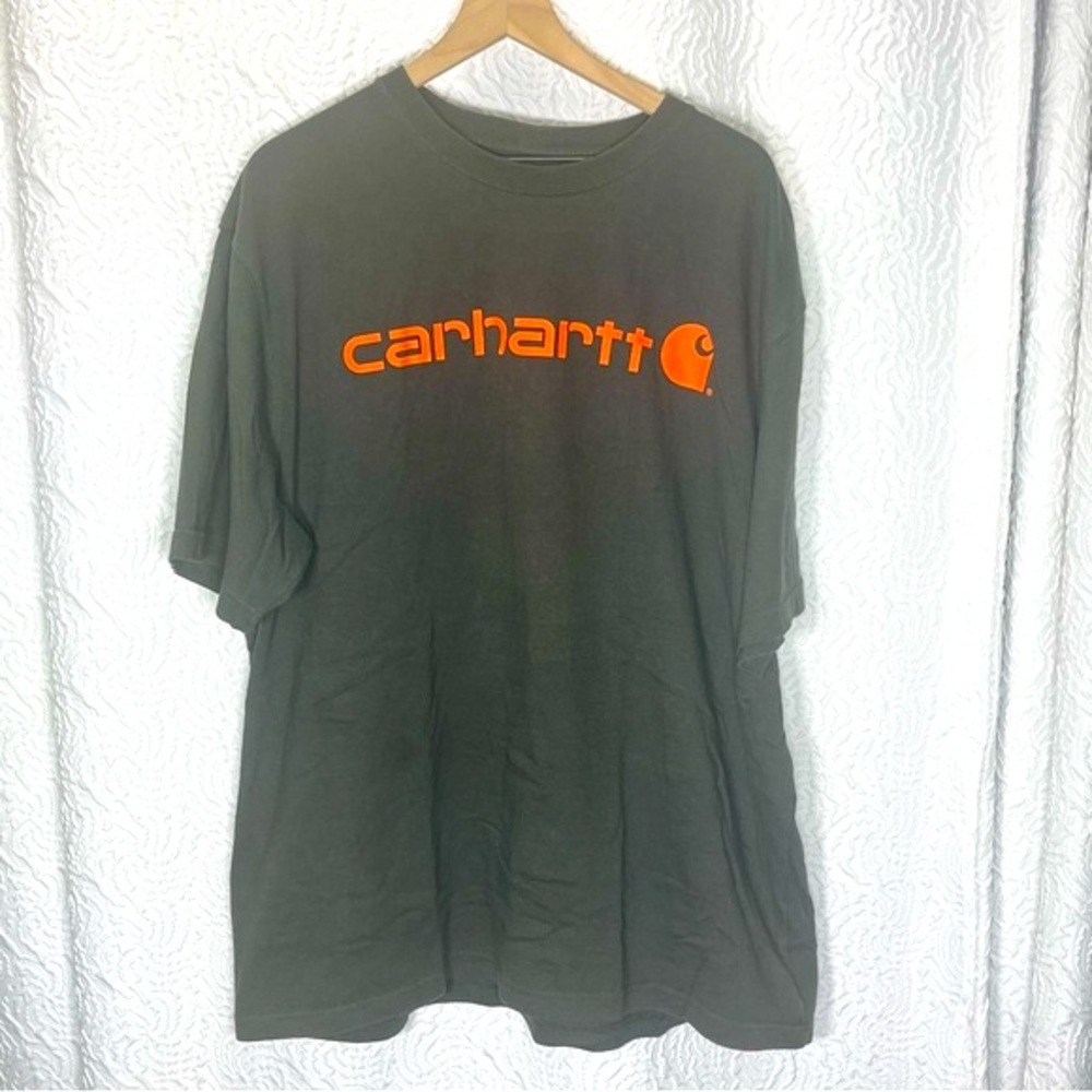 CARHARTT Original Fit Orange Logo Men's XL Short Sleeve T-Shirt